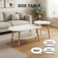 Table basse moderne en bois avec rangement intégré pour salon, mobilier de maison