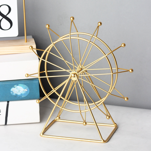 Ornamento da Tavolo per Mobile TV in Metallo a Forma di Ruota Panoramica, Stile Nordico Moderno Minimalista, Regalo Artigianale - Product Image 2