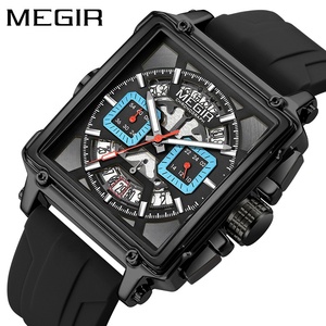Megir 2233G Solar Powered Alloy <b>Watch</b> for <b>Men</b> & Boys Cool <b>Black</b> New Fashionable Design - Product Image 2
