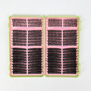 Fabrieks-exclusieve gecombineerde set gelijmde, gepluimde valse wimpers, make-up professionals mascara-boek voor clusterwimpers - Product Image 5
