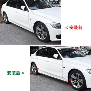 Kit carrosserie jupes latérales BMW Série 3 F30 F31 ABS Noir Piano Texture Fibre de Carbone Arrière 2013-2019 Empattement Standard - Product Image 5