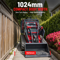 T470 Mini Track Loader 1291kg EPA EURO5 5.1KN Gaya Pemutus 0.12m3 Bucket Compact Skid Steer Konstruksi