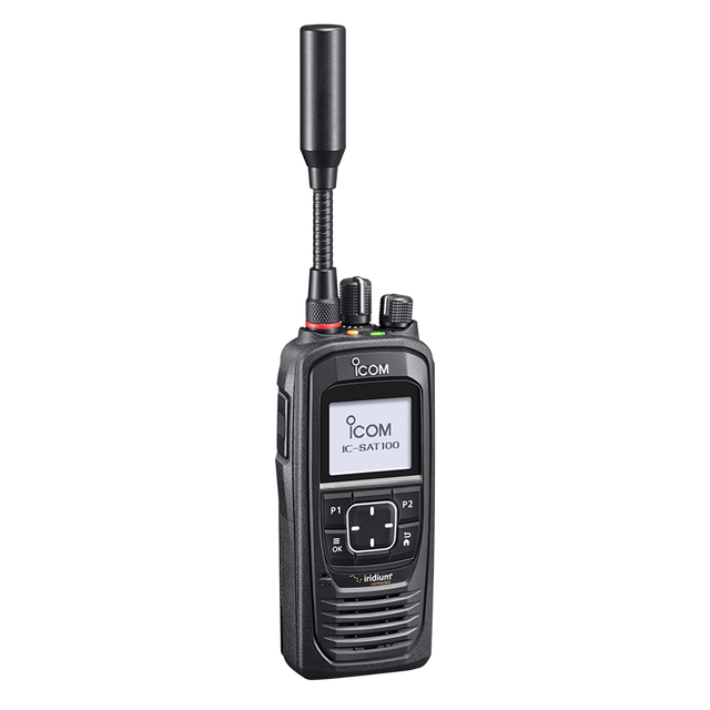IC SAT100 Iridium Satellite PTT for Radio Push-To-Talk Stay Globally Connected with Unmatched Range