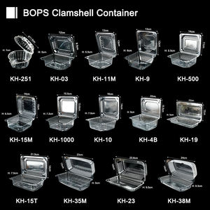 Envase Desechable Transparente de Plástico BOPS OPS PS, Caja Blister para Frutas, Verduras, Postres, Pasteles, Contenedor Tipo Concha para Ensalada de Frutas - Product Image 3