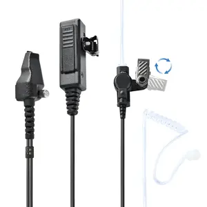 Earphone tabung akustik Earpiece Headset pengawasan dengan 2 kawat kabel diperkuat kompatibel dengan Kenwood