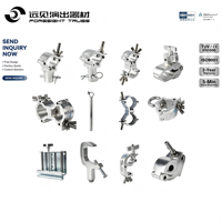 Pince de fixation rapide Chowbow en aluminium robuste pour treillis d'éclairage de scène, capacité 330 lb, compatible avec les coupleurs professionnels de 1,89 à 2,0 pouces pour éclairages DJ