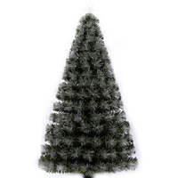 Arbre de Noël artificiel en PVC avec fibres optiques LED vertes, idéal pour les centres commerciaux et hôtels en Chine, artisanat décoratif en gros