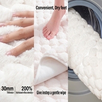 Tapis de bain en mousse à mémoire de forme, absorbant l'eau, antidérapant, pour le nettoyage des pieds, effaçable à l'arrière