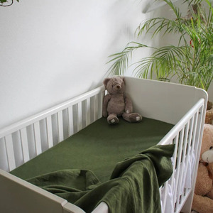 Ensemble de literie pour tout-petits en lin 100% bio <span class=keywords><strong>Vert</strong></span> <span class=keywords><strong>forêt</strong></span> Just <span class=keywords><strong>Drap</strong></span> <span class=keywords><strong>housse</strong></span> et <span class=keywords><strong>housse</strong></span> de couette Technique tissée - Product Image 4