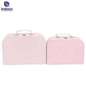 Craft <b>Paper</b> Box Eco-friendly Custom Square Cardboard Suitcase Baby Gift <b>Boxes</b> With Handle - Product Image 2