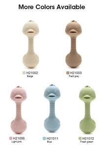 Nouveaux haltères musicaux en silicone de qualité alimentaire hochet pour bébé doux et sûr jouets de dentition coffret cadeau pour bébé avec fonction musicale - Product Image 4