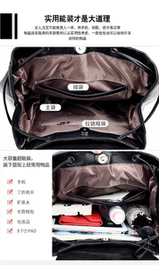 Factory Wholesale Ladies Luxury Design Student School <b>Backpack</b> Bag <b>Large</b> Capacity <b>Leather</b> Handbags for Women - Product Image 6