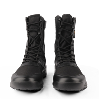 Bottes tactiques noires imperméables et durables à tige haute ODM, en mesh, pour l'entraînement