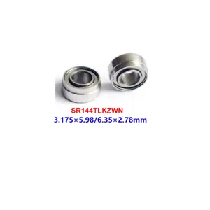 3.175x5.98x6.35x2.78mm ABEC7 / P4 High Speed Ceramic Dental Handpiece Bearing SR144TLKZWN With Torlon Cage