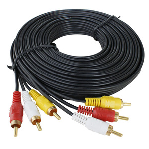 สาย AV 5 ม. 3RCA ต่อ 3RCA ชายต่อชาย ทองแดงแท้ สำหรับเครื่องเล่นดีวีดี - Product Image 1