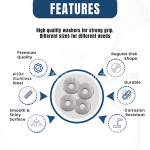 304 Stainless Steel Washers Assortment Kit M3 M12 225pcs Flat Washers Industrial Machinery Assembly <b>Tool</b> Case - Product Image 2