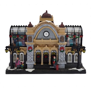 <span class=keywords><strong>Estación</strong></span> <span class=keywords><strong>de</strong></span> Tren Navideña <span class=keywords><strong>de</strong></span> Plástico con Luces LED y Música, Diseño Nuevo <span class=keywords><strong>de</strong></span> Melody, 12 Pulgadas, Decoración para Interiores, Casa Verde Navideña - Product Image 4