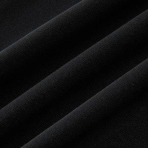 Pantaloni Neri da Donna <span class=keywords><strong>in</strong></span> Cotone Sportivi a <span class=keywords><strong>Vita</strong></span> Alta <span class=keywords><strong>con</strong></span> Coulisse, Gamba Larga, <span class=keywords><strong>Vita</strong></span> Elastica, Vestibilità Regolare, Tinta <span class=keywords><strong>in</strong></span> Capo, Taglio Dritto - Product Image 3