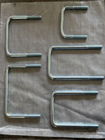 Boulons en U carrés en acier au carbone zingué M6 M8 M10 M12 M14 M16 pour montage de cadre de remorque, de tuyaux et de tubes avec plaques, écrous et supports