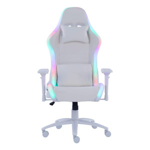 Silla <span class=keywords><strong>Gamer</strong></span> Con <span class=keywords><strong>Luces</strong></span> <span class=keywords><strong>LED</strong></span> Y Masajeador Lumbar White Racing Chairs Cadeira De Jogos Silla <span class=keywords><strong>Gamer</strong></span> Rgb Rosa Masaje Silla Gaming - Product Image 5