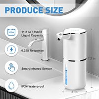 Distributeur automatique de savon moussant à induction USB, machine à laver les mains électrique sans contact à 4 niveaux avec infrarouge pour hôtels