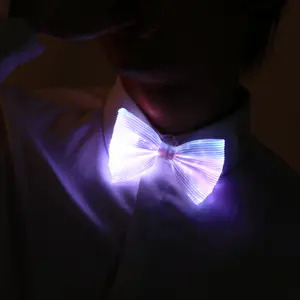 어두운 곳에서 빛나는 깜박임 이벤트 파티 빛 파티 음악 축제를위한 LED 나비 넥타이