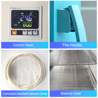 Four de séchage de laboratoire de table en acier inoxydable avec électrode chauffante, armoire de séchage sous vide à plusieurs niveaux