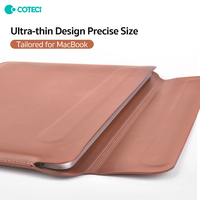 Funda Protectora Impermeable de Cuero PU Ultrafina COTECi, Funda para Portátil, Funda Interior para Macbook
