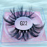 Faux-cils en vison 25mm, de qualité supérieure, nouveaux cils, vente en gros,
