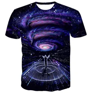 Wholesale Polyester And Cotton Material Sublimation Custom Printing Streetwear Oversize Tshirt Men