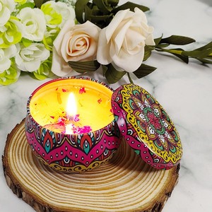 Vente en gros Bougie parfumée à fleurs séchées Cadeau d'anniversaire romantique pour la Saint-Valentin Bougie de soja Ornements Souvenirs de mariage - Product Image 5