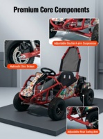 Go Kart de Carreras con Control Remoto Personalizable para Adultos y Niños, Velocidad Máxima de 25 km/h, Capacidad de Carga de 85 kg, para Parques de Diversiones