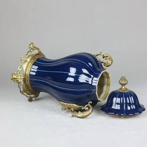 Jingdezhen ufficiale forno blu High end antico palazzo in porcellana vaso ornamento asta reale in ceramica - Product Image 5