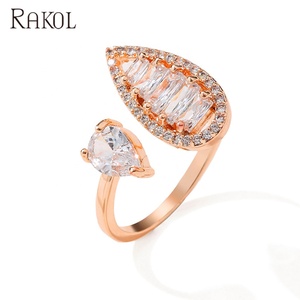 RAKOL RP5030 Classic Real Gold Plated Ring 2025 Trendy for Women Jewelry Manufacturer - Product Image 4