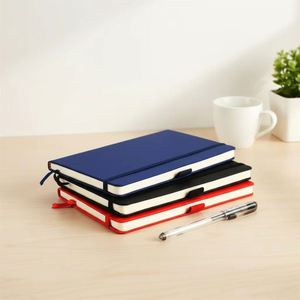 Carnet en cuir gaufré avec logo, format A4, A5, A6, pages intérieures personnalisées, reliure, sangle élastique, idéal pour l'école - Product Image 4