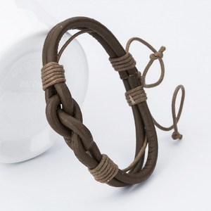 Wholesale Multilayer Leather Bracelet <strong>Gelang</strong> Kulit Vintage Punk Wristband <strong>Bangle</strong> Handmade Braided Leather Bracelet for Men - Product Image 2