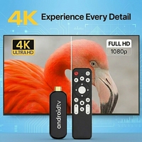 Lecteur Multimédia Facile 2026 WiFi5 OTT 4K Noir STB 1GB+8GB Quad Core Android 9.0 Boîtier TV Télécommande Vocale BT HDR/H265 Garantie 12 Mois