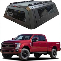 Hardtop pour Ford F-250/F-350 2017-2024, ajustement universel, couvercle de benne verrouillable sans perçage avec éclairage et tente arrière