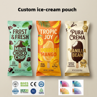 Bolsa de aluminio para helados y paletas con sellado trasero, personalizada con logo, colorida, apta para alimentos, para barras de chocolate y alimentos congelados