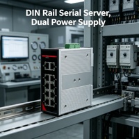 Servidor de Dispositivos en Riel DIN, 1 Puerto RS485 a Ethernet, Modbus RTU TCP Transparente, TCP UDP, Comunicación Virtual, Amplio Rango de Temperatura