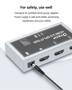 DTECH HD 4k 3840*2160p @ 60hz 2,0 Hdmi Splitter 1 en 2 de 4k apoyo HDR DEID marcación y Cascada HDMI2.0 divisor 1X2 - Product Image 5
