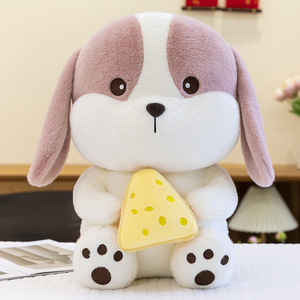 ตุ๊กตาสุนัขชีสการ์ตูน ของขวัญวันเกิดสำหรับเด็กผู้หญิงและเด็กๆ ตุ๊กตาสุนัขน่ารักแบบกำหนดเอง ตุ๊กตาผ้าฝ้ายนุ่มพิเศษ ขายส่ง - Product Image 2
