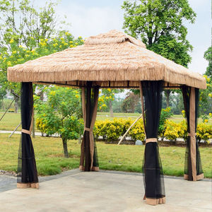 Gazebos <span class=keywords><strong>de</strong></span> canopée imperméables résistants aux UV pour pergola <span class=keywords><strong>de</strong></span> loisirs robuste <span class=keywords><strong>pavillon</strong></span> <span class=keywords><strong>de</strong></span> chaume en paille d'extérieur - Product Image 1