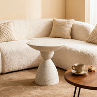 Table basse ronde en marbre, style mid-century moderne, luxe léger, pour hôtel et salon, meubles pour la maison