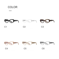 Nouvel Arrivage 2257 – Lunettes Anti-Lumière Bleue Tendance pour Femme, Monture Transparente Rose Œil de Chat, Branches Larges, pour Ordinateur