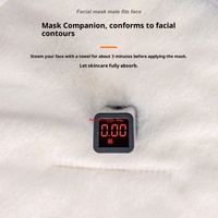 A3243 Masque facial et pour les yeux en microfibre corail, double couche épaissie, compresse chaude, vapeur, pour soins de beauté