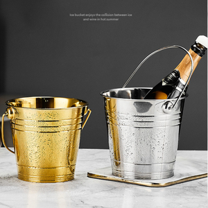 Cubo de Hielo de Acero Inoxidable 304 Premium, Enfriador de Vino y Hielo Seco de Grado Alimenticio, para Bares KTV y Fiestas en Casa - Product Image 2