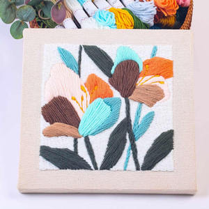 Kit de broderie Punch Needle créatif pour la pleine conscience, ensemble de broderie artistique DIY avec cadre <span class=keywords><strong>en</strong></span> <span class=keywords><strong>bois</strong></span> et outils, pour débutants - Product Image 2