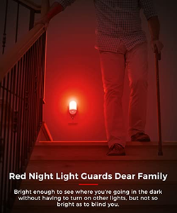 Luces Nocturnas de Color Rojo con Sensor de Movimiento, Iluminación Nocturna LED, Luz Nocturna Roja LED con Sensor de Movimiento para Escaleras y Pasillos - Product Image 4