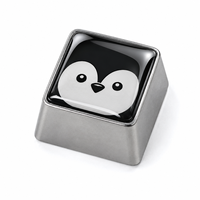 Keycap Switch 3D personnalisé avec logo métallique carré pour clavier mécanique, jouet anti-stress, porte-clés, capuchon de touche émaillé sur mesure